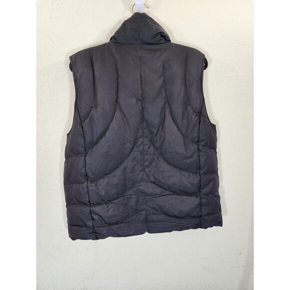 Nine West Separates Down Puffer Vest Women's XL Black Wavy Quilted Zip Up Y2K - Picture 2 of 7